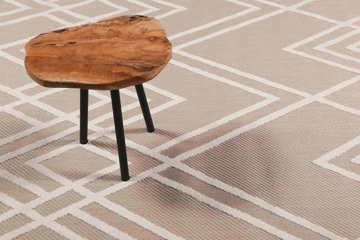 Outdoorteppich Creme/Weiß, BxL: ca. 160x225cm - Creme/Weiß, Design, Textil (160/225cm) - Esprit