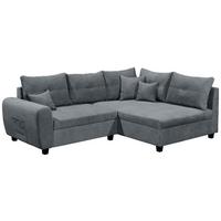 Sedacia súprava Lea antracit - čierna/antracitová, Basics, kompozitné drevo/textil (248/176cm) - MID.YOU