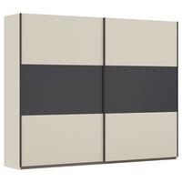 Schwebetürenschrank Neo Grau Champagner B: 261 cm - Champagner/Grau, MODERN, Holzwerkstoff (261/210/59cm) - Rauch Möbel