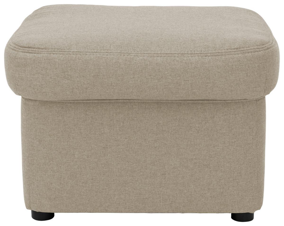 Polsterhocker Papenberg Schlammf. Webstoff H: 40 Cm - Schlammfarben/Schwarz, KONVENTIONELL, Textil (60/40/60cm) - MID.YOU