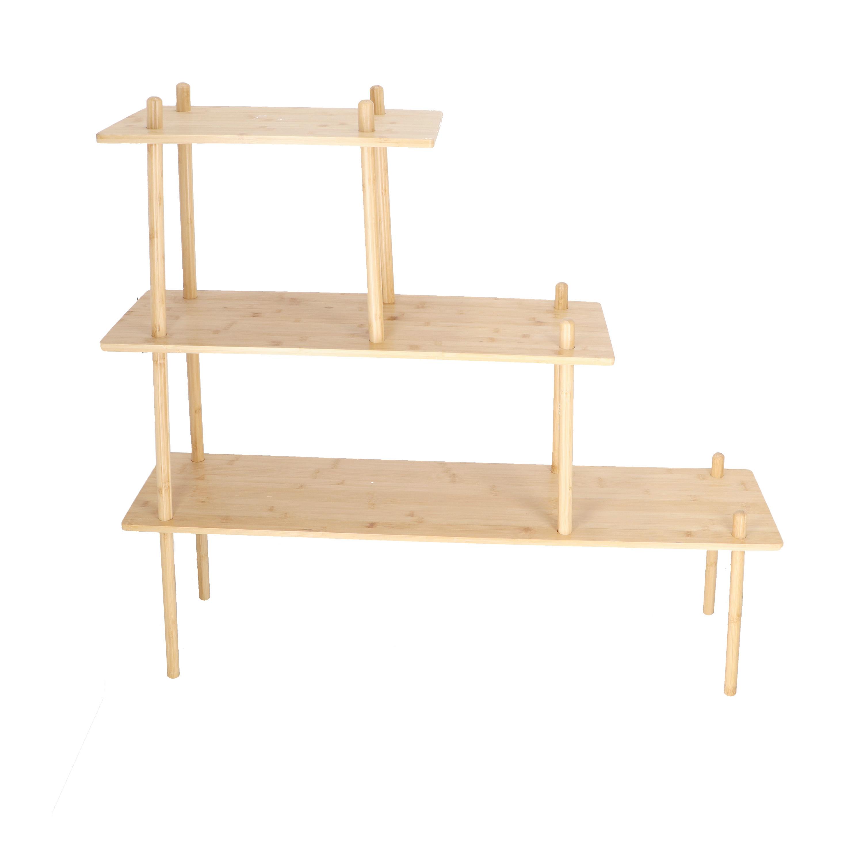 WANDREGAL MIT ÜBERTOPF BAMBUS PFLANZENREGAL PY203 - Hellbraun, LIFESTYLE, Holz (117/30/106,2cm)