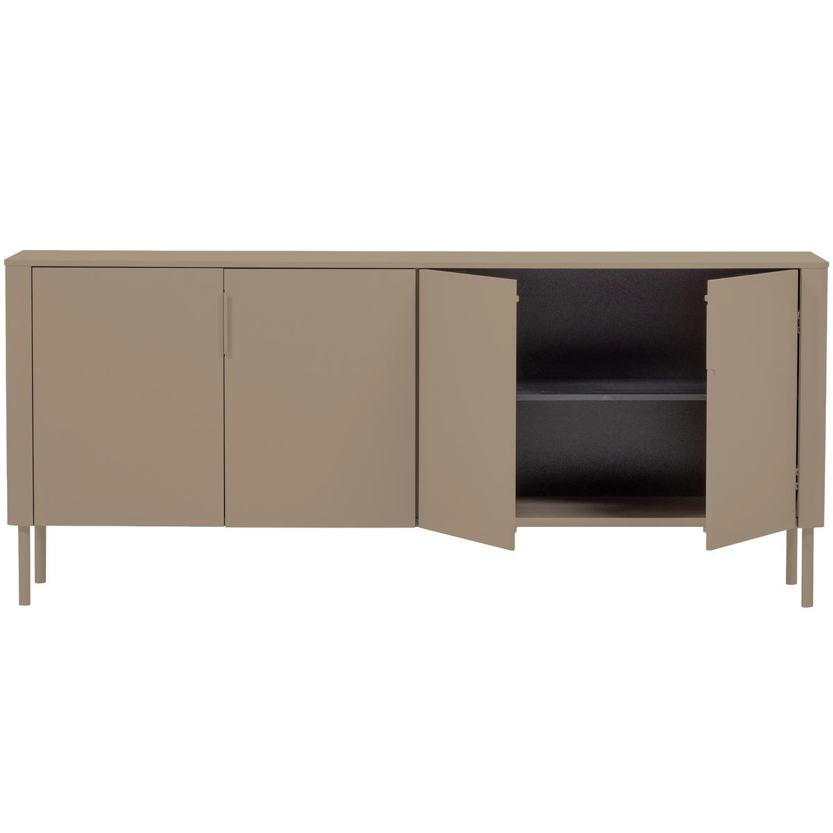 Sideboard Gunnar Schlammfarben B: 201 Cm - Schlammfarben/Schwarz, Design, Holz (201/85/44cm) - Livetastic