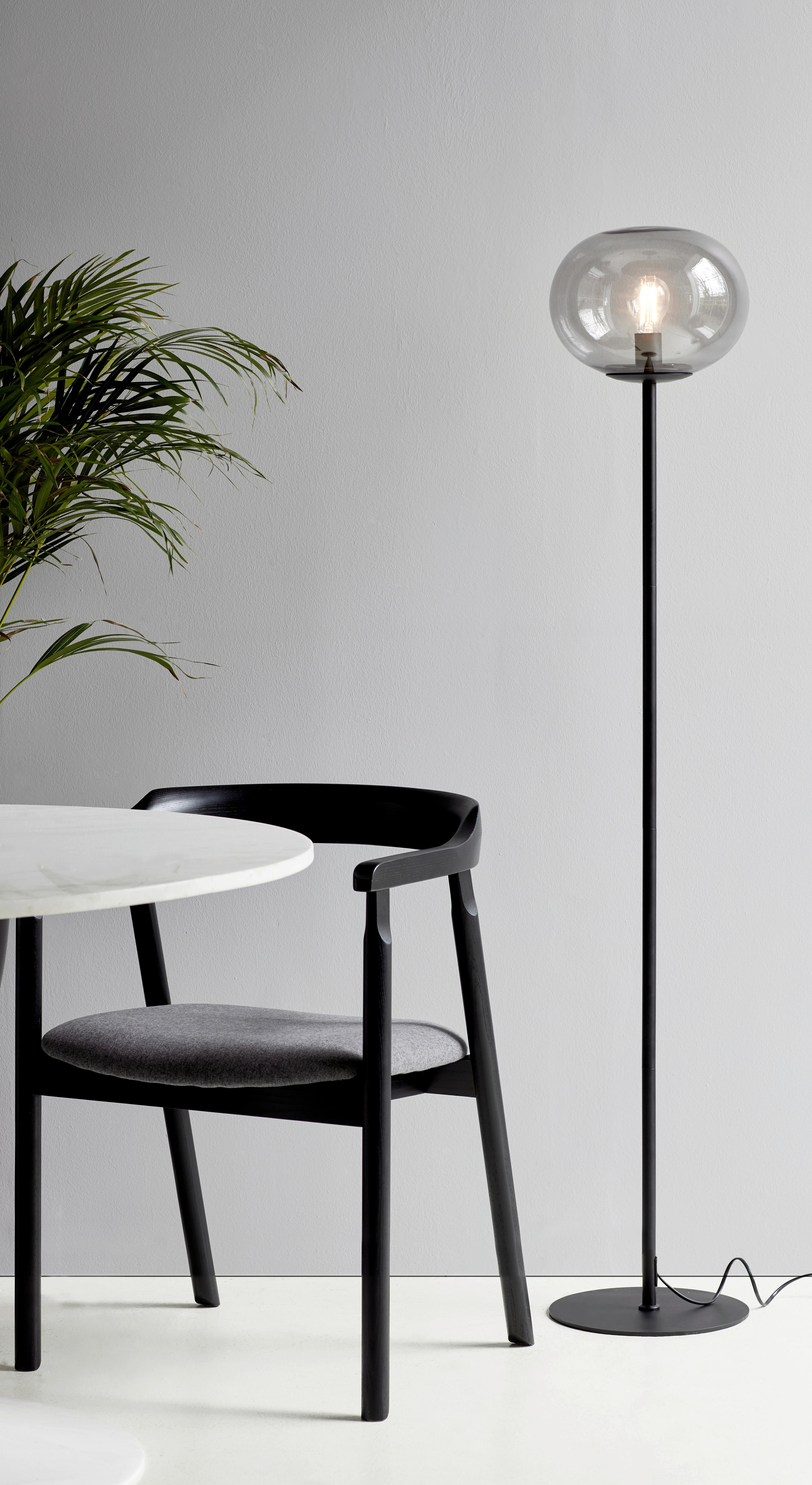 Stehleuchte Alton Schwarz D: 28 cm - Schwarz, Basics, Glas/Metall (28/150cm) - Nordlux
