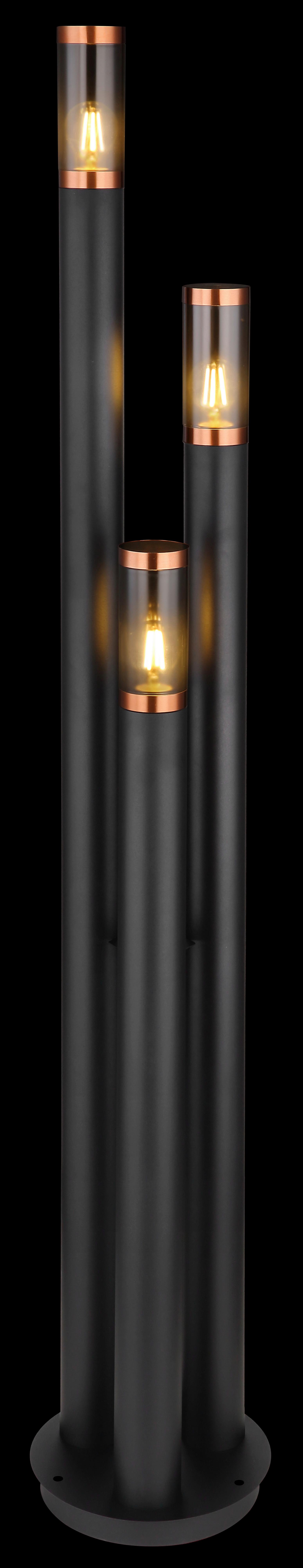 Außenleuchte 3159-3bc - Schwarz/Grau, Design, Kunststoff/Metall (28/170cm) - Globo