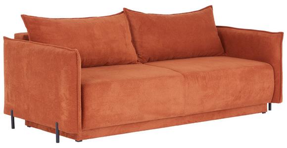 Schlafsofa Giulia - Rostfarben/Schwarz, MODERN, Textil (217/75-95/112cm) - Luca Bessoni