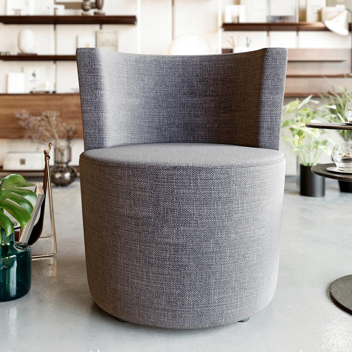 Stuhl Carla Grau B: 62cm - Grau, Design, Textil (62/75/62cm) - Livetastic