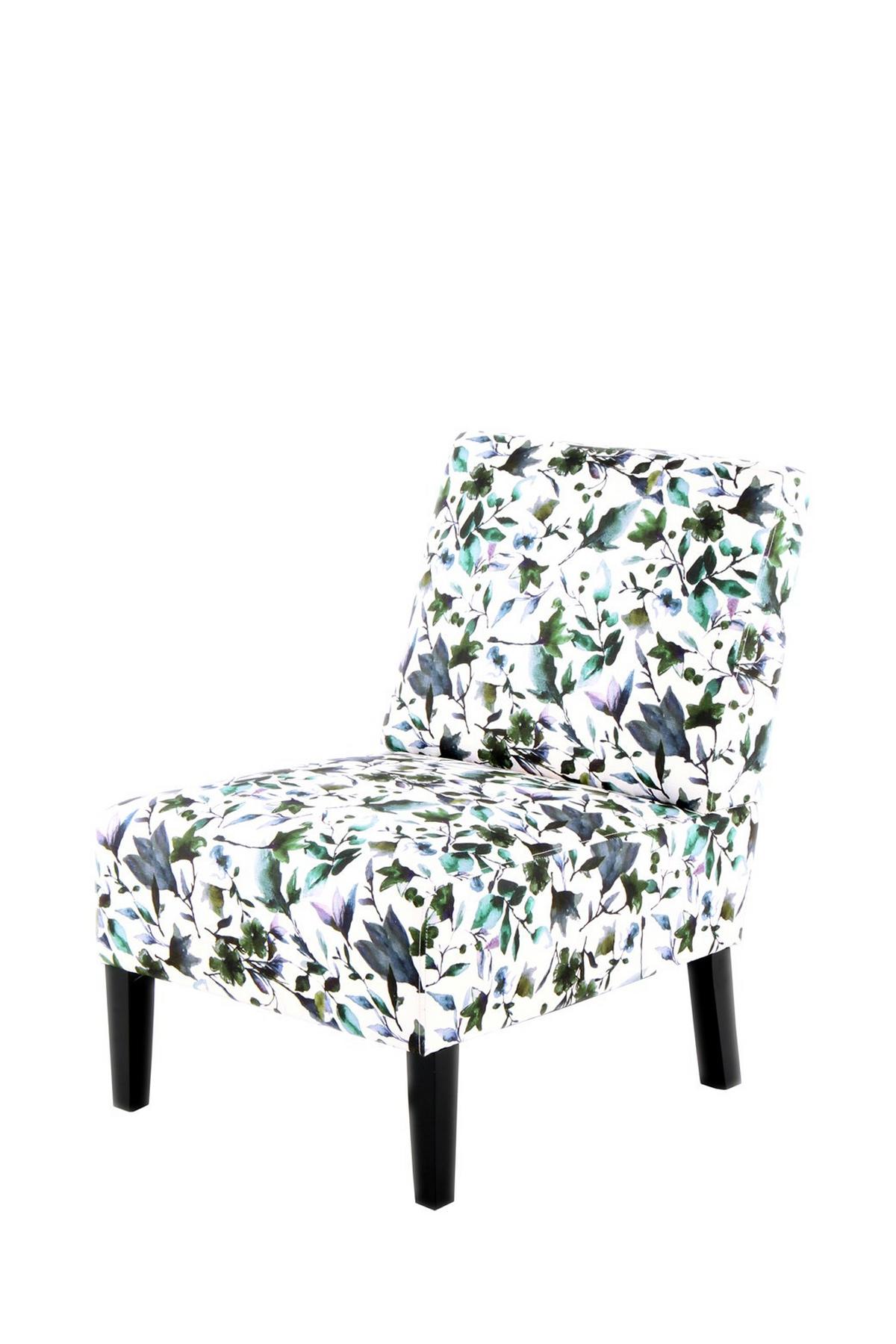 Stuhl Indira 200 Gemustert - Blau/Lila, Design, Holz/Textil (56/73,5/84cm) - Kayoom