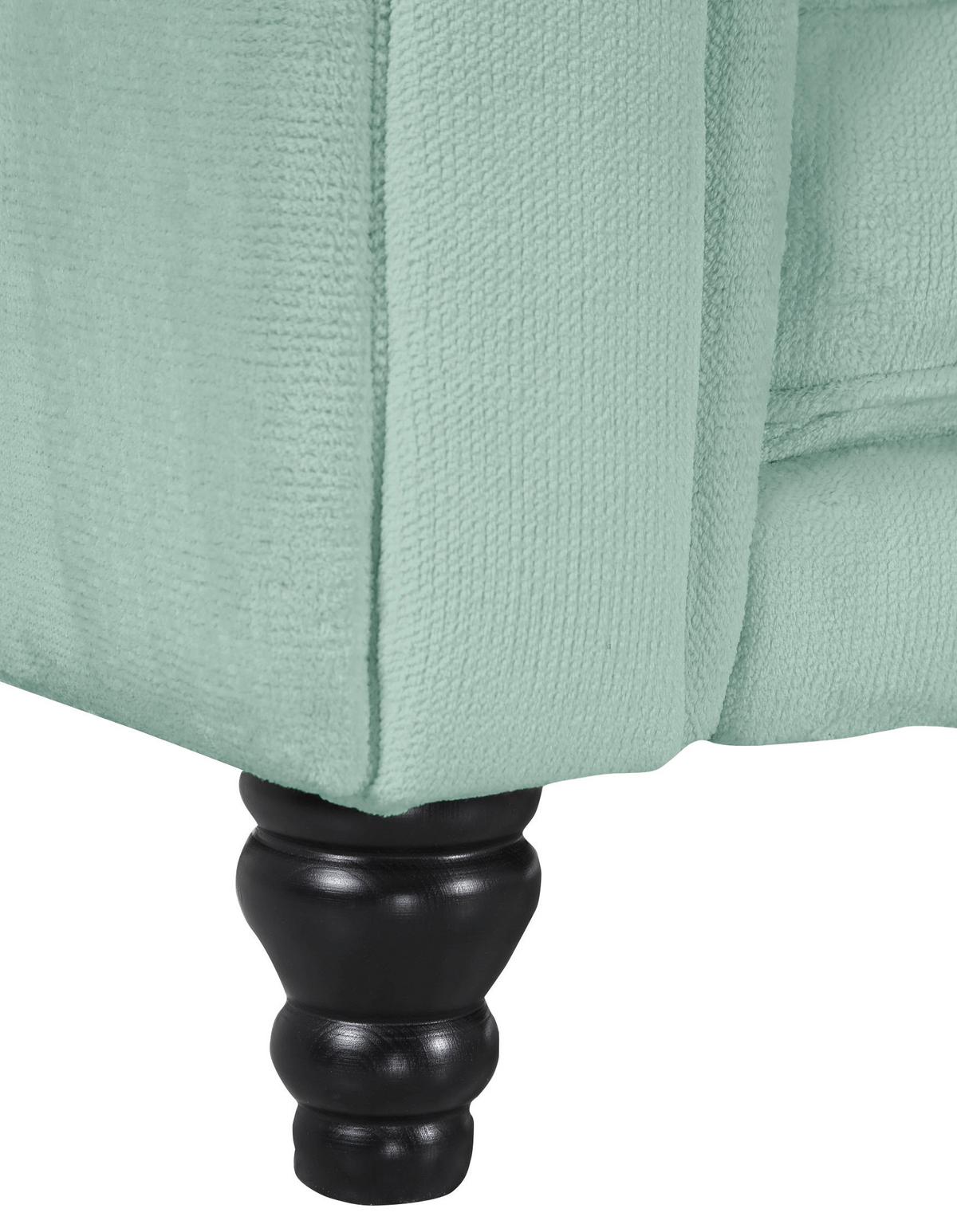 Ecksofa Jonte Mintgrün S: 260x160 cm - Dunkelbraun/Mintgrün, Design, Textil (260/160cm) - MID.YOU