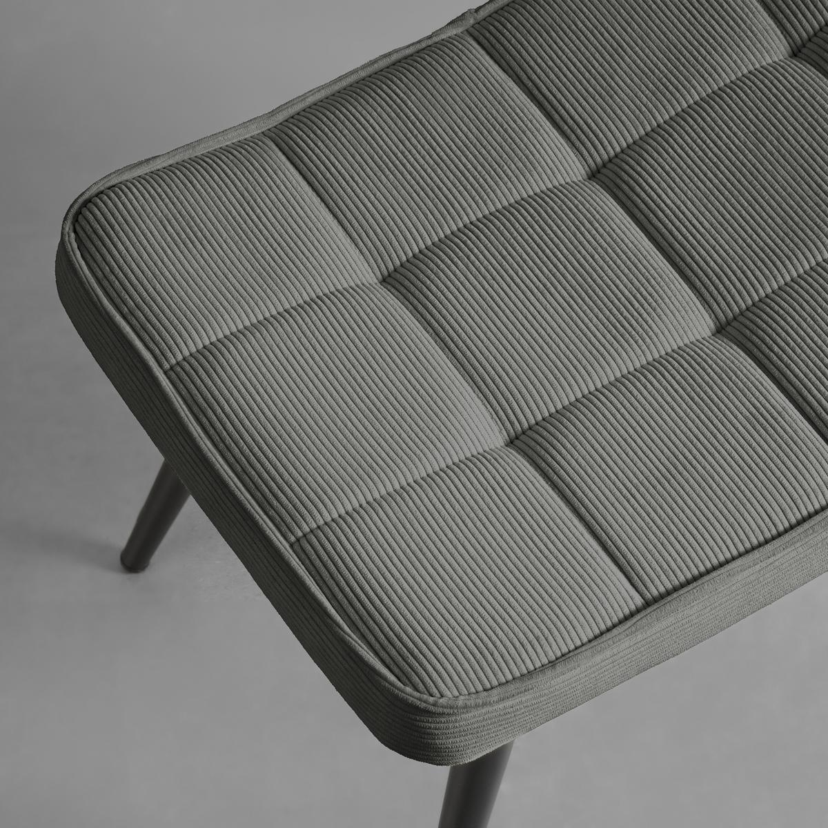 Taburetka GUNVOR, sivý menčester - čierna/sivá, Modern, kov/drevo (59,5/39/40cm) - Mömax