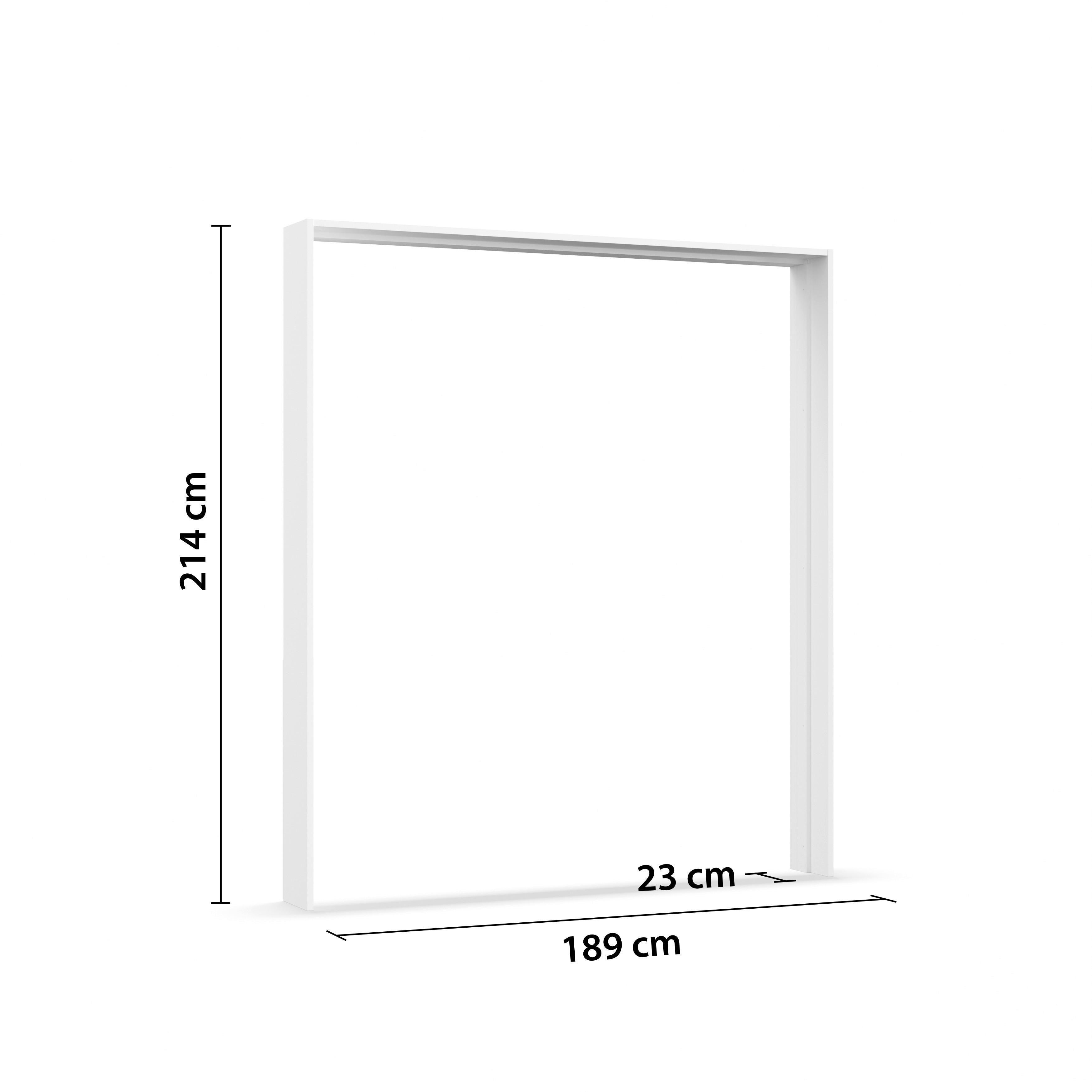Paspartový rám ELARA alpská bílá, pro š. 180 cm - bílá, Konvenční, kompozitní dřevo (189/214/23cm)