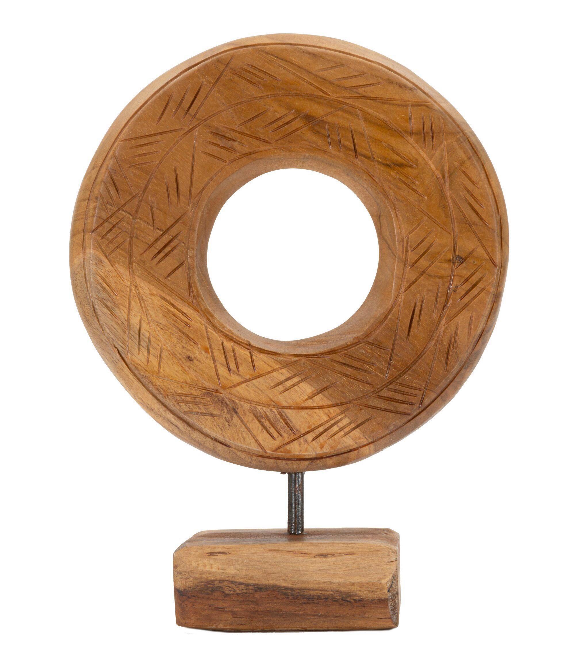 Skulptur Doeat Teak, Braun B: 20 cm - Braun, Basics, Holz (20/28/10cm)