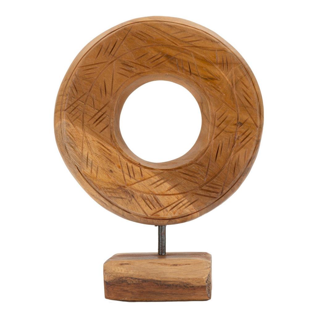 Skulptur Doeat Teak, Braun B: 20 cm