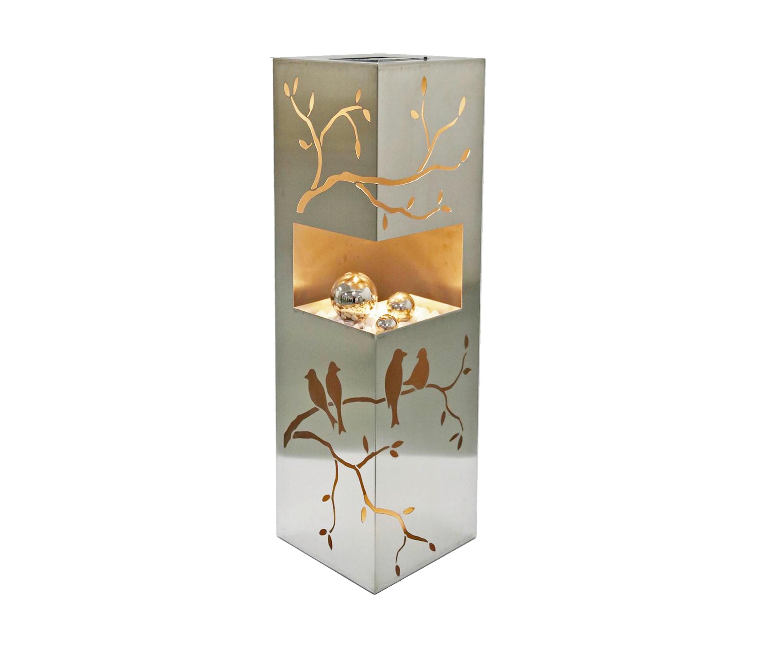 Dekosäule Tender - Silberfarben, Basics, Metall (25/100/25cm) - Gardenson
