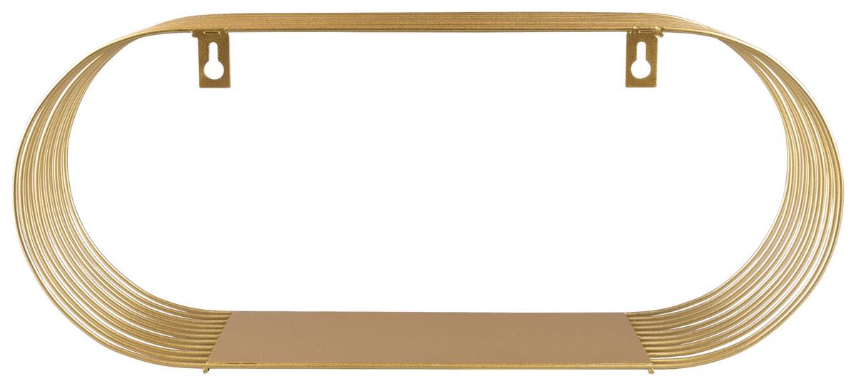 Sada nástěnných regálů zlatá - barvy zlata, Moderní, kov (43/18/10cm) - Mömax