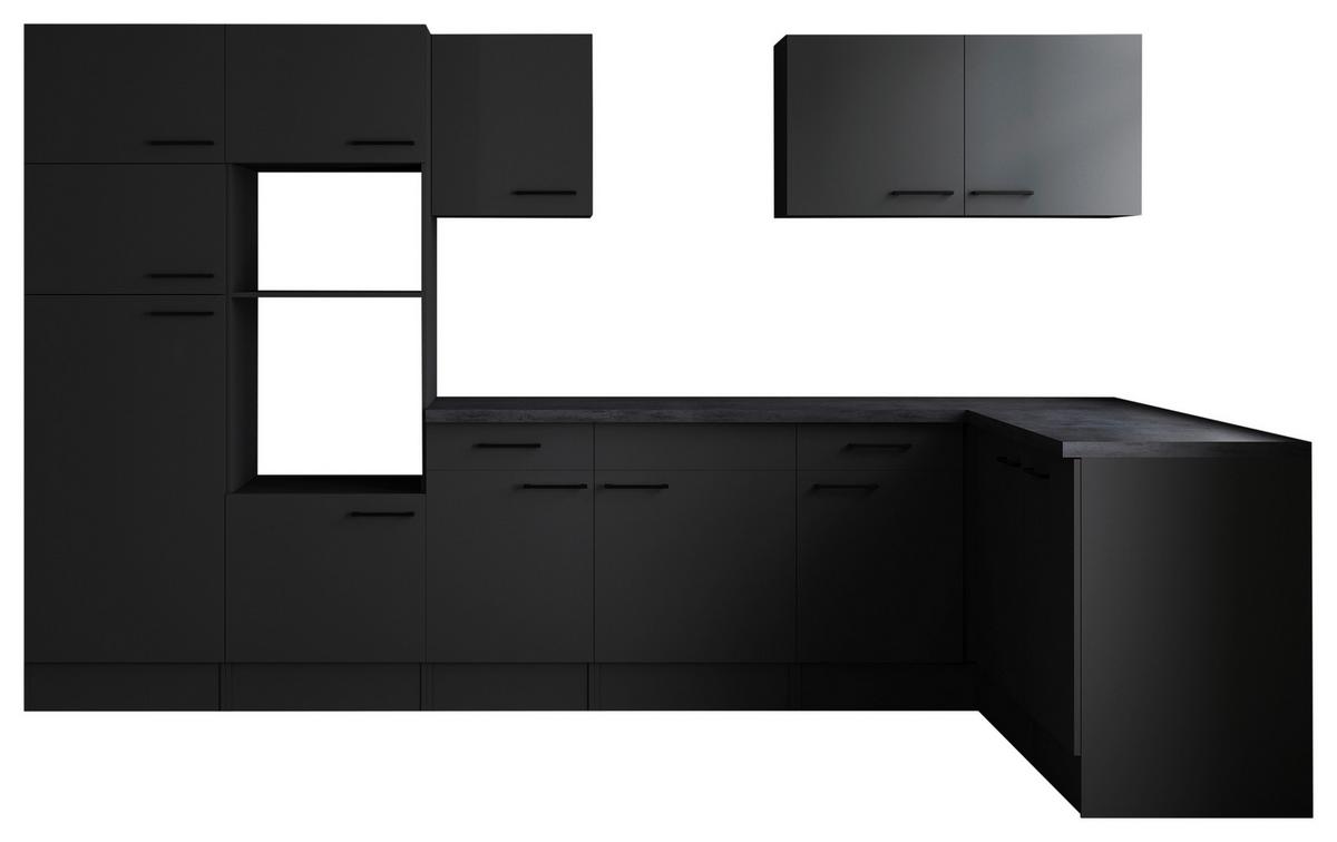 Eckküche Oliver Dunkelgrau S: 340x172cm - Dunkelgrau/Grau, Design, Holzwerkstoff (340/172cm) - Respekta