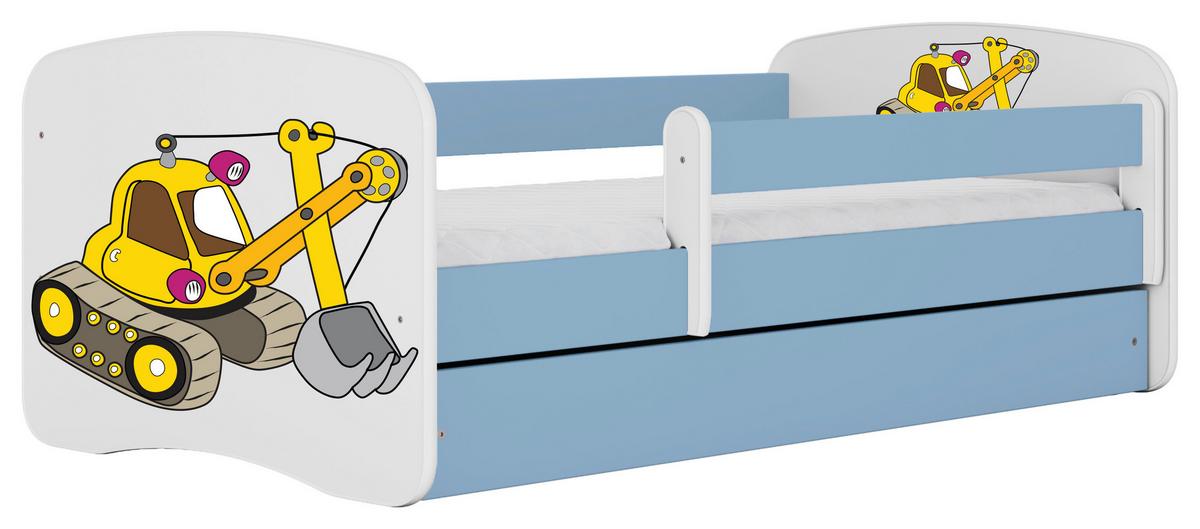 Kinder-/Juniorbett Babydreams Inkl. Matratze 80x160 - Blau/Birkefarben, MODERN, Holz/Holzwerkstoff (80/160cm) - MID.YOU