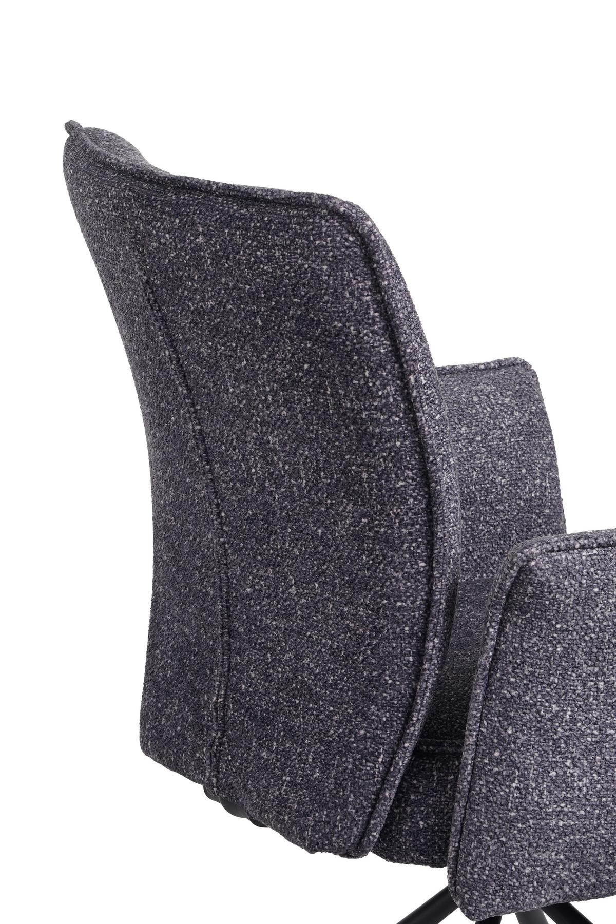 Négylábú Szék Ellen Ii Giga-S - fekete/antracit, Modern, textil/fém (49/90/60cm)