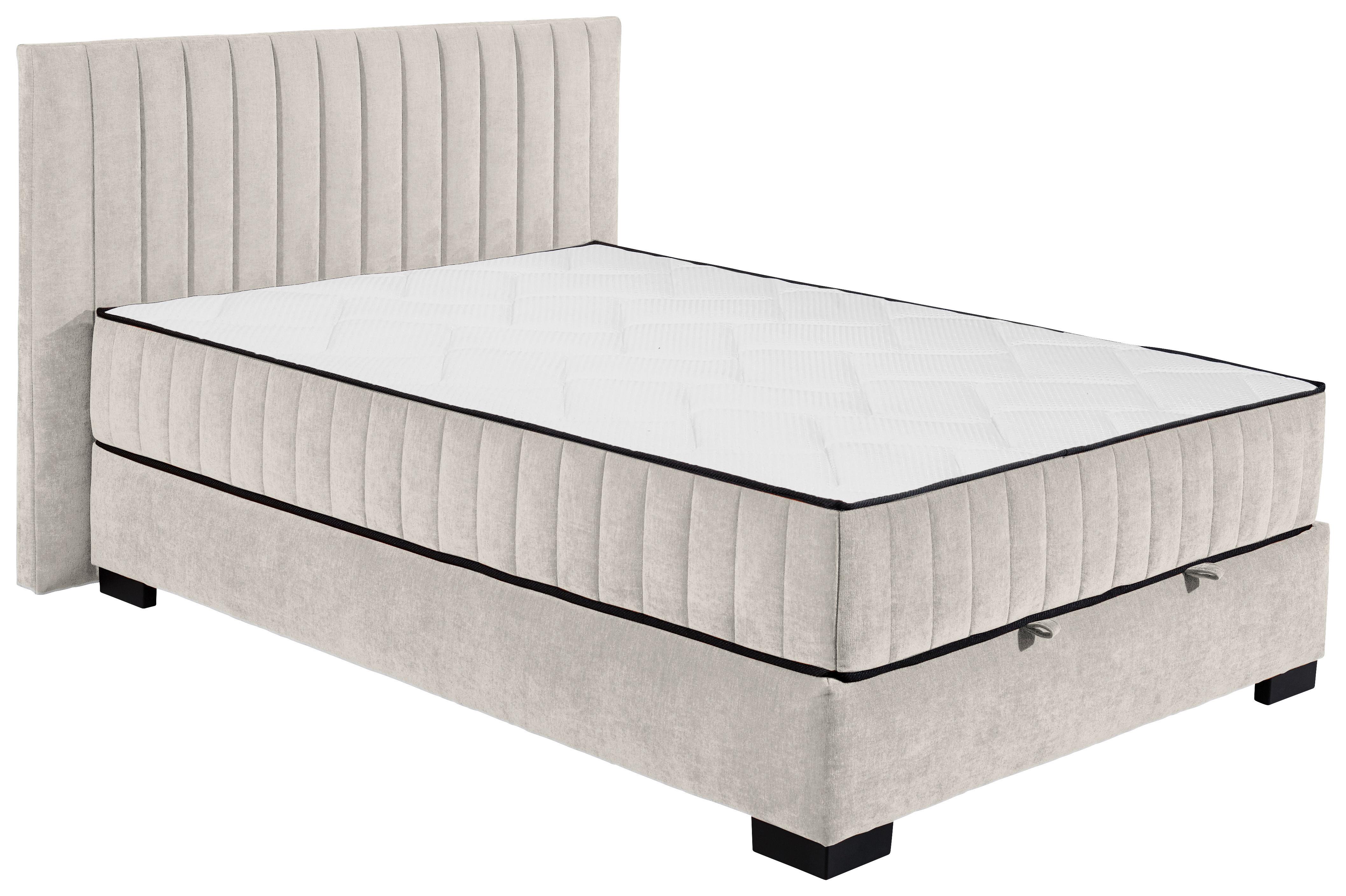 Boxbett Nagol C - Beige/Schwarz, MODERN, Holzwerkstoff/Textil (140/200cm) - MID.YOU