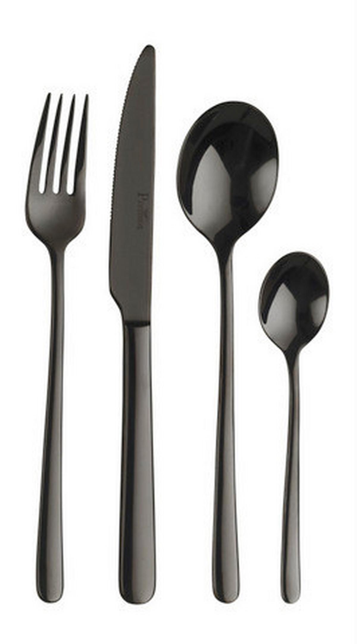 sada příborů SKY TREASURE - černá, Basics, kov (25,5/7/5,3cm) - Pintinox