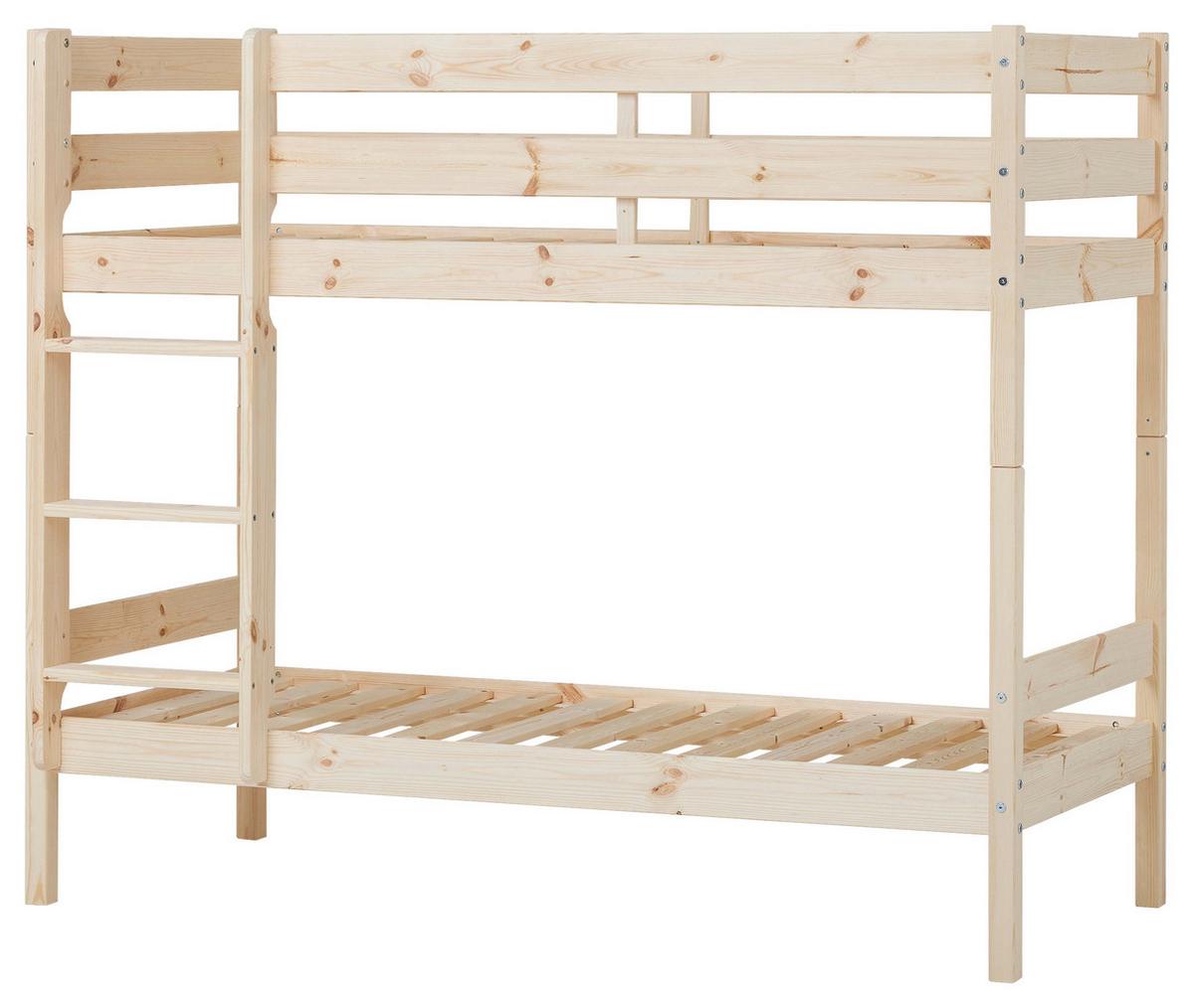 Etagenbett Eco Comfort Naturfarben 70x160cm - Naturfarben/Weiß, MODERN, Holz/Kunststoff (70/160cm) - MID.YOU