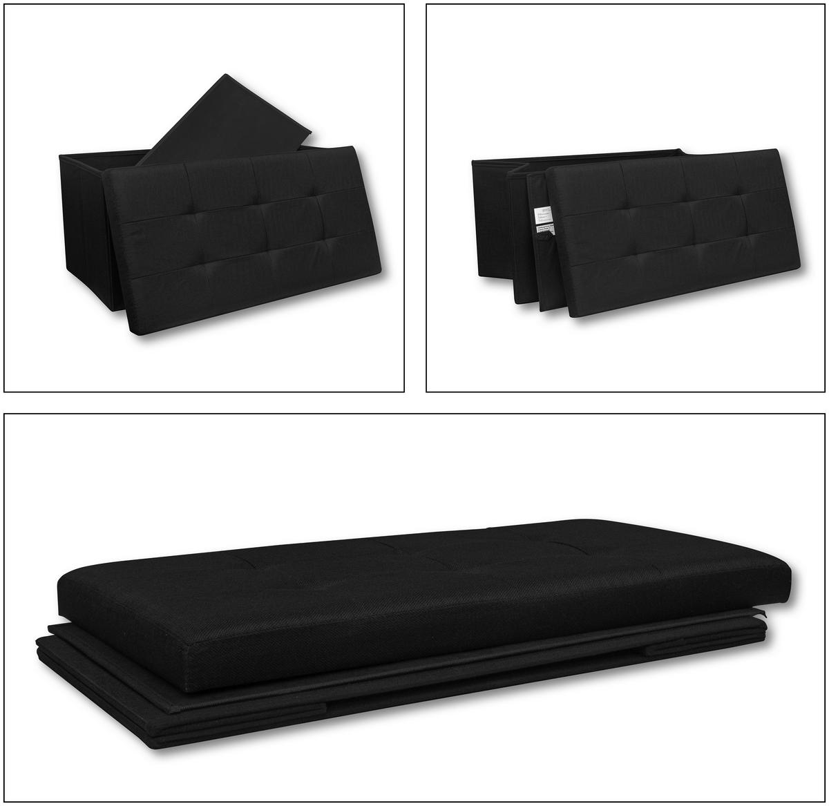 Sitzbox Boxas Anthrazit B: 76 Cm - Anthrazit, Basics, Holzwerkstoff/Kunststoff (76/38/38cm) - MID.YOU