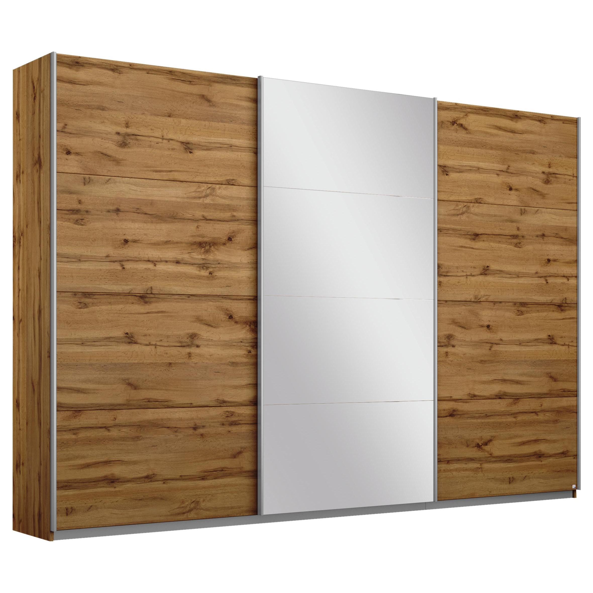 Hoher Schwebetürenschrank mit 3 Türen und Spiegel