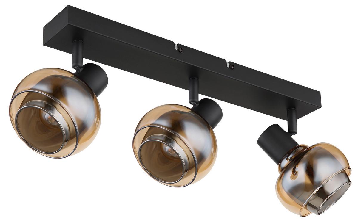 Strahler 54309-3b - Schwarz, Basics, Glas/Metall (41/10,5/13,5cm) - Globo