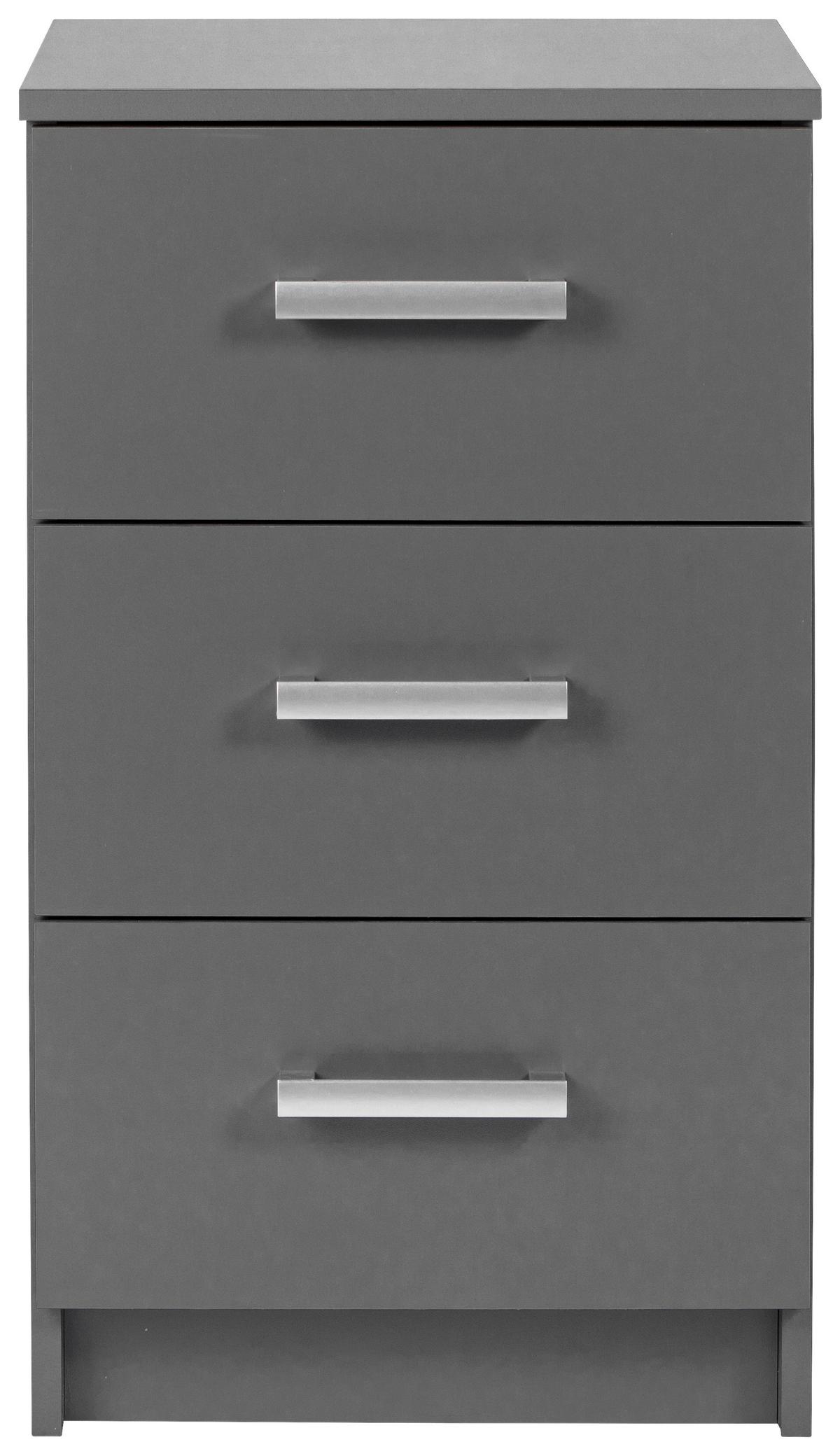 Kommode B: 41,2 cm Elenzio, Graphitfarben - Graphitfarben, Basics, Holzwerkstoff (41,2/40/71cm) - MID.YOU