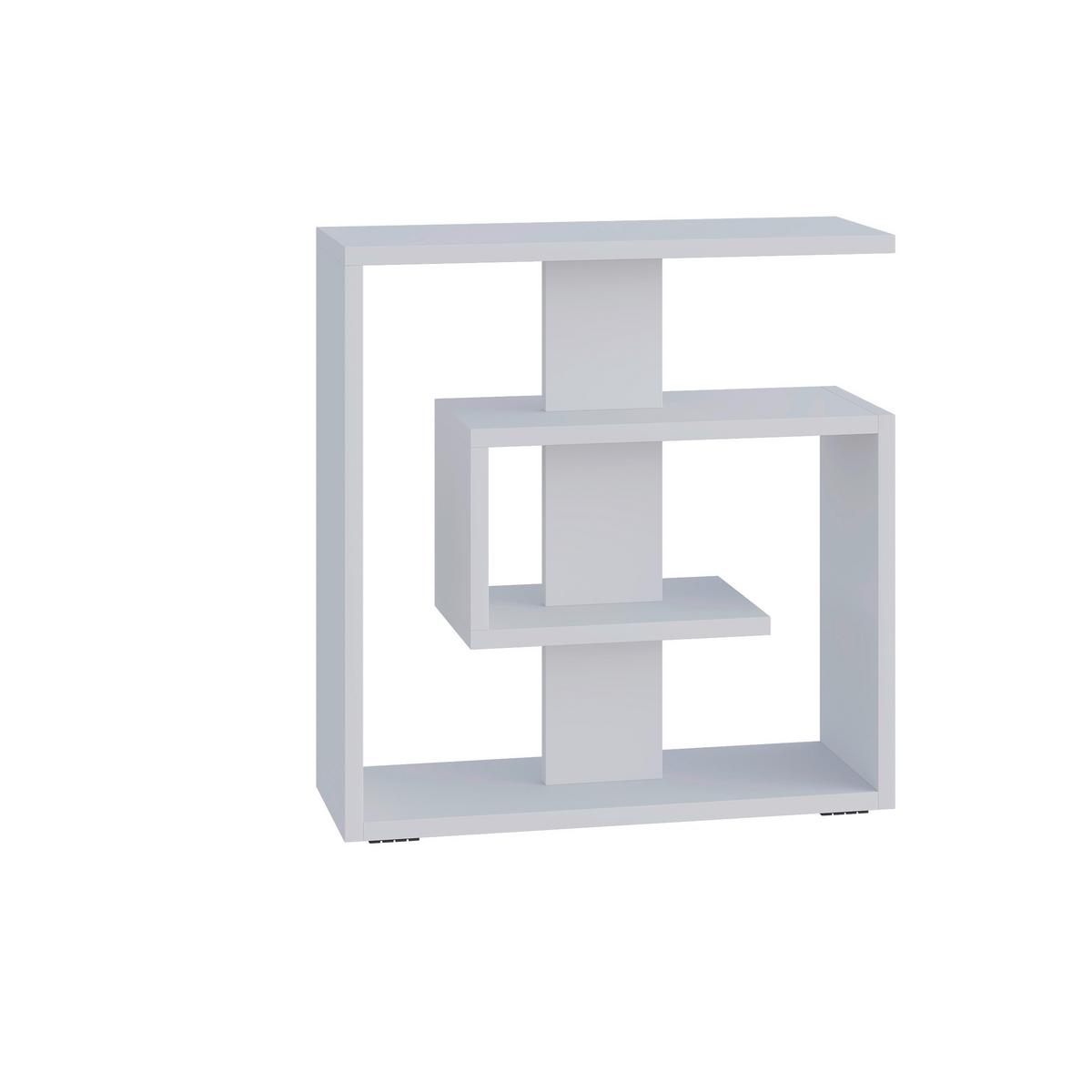 Beistelltisch Saly Weiß B: 20 cm - Weiß, Design, Holzwerkstoff (55/20/57cm) - Livetastic