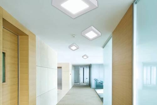 LED-Deckenleuchte L: 17 cm 1-Flammig - Weiß, Design, Kunststoff/Metall (17cm) - Näve
