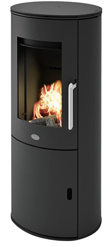 Kaminofen Patty Schwarz Metall 8kw - Schwarz, Basics, Metall (49,2/111,1/42,8cm)
