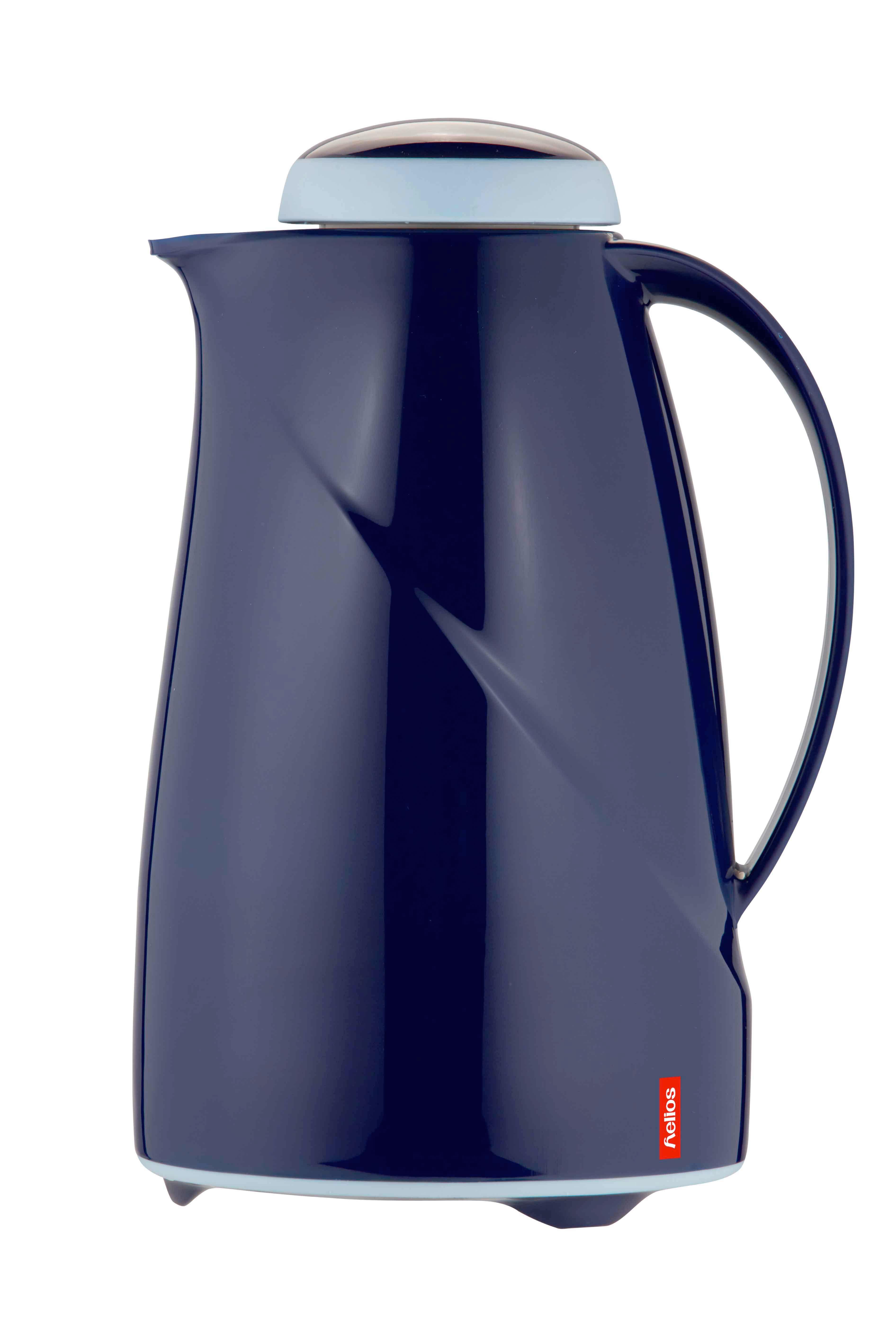 Isolierkanne Wave Blau 1,5 Liter - Blau, Basics, Glas/Kunststoff (18.5/15.5/27.9cm) - Helios