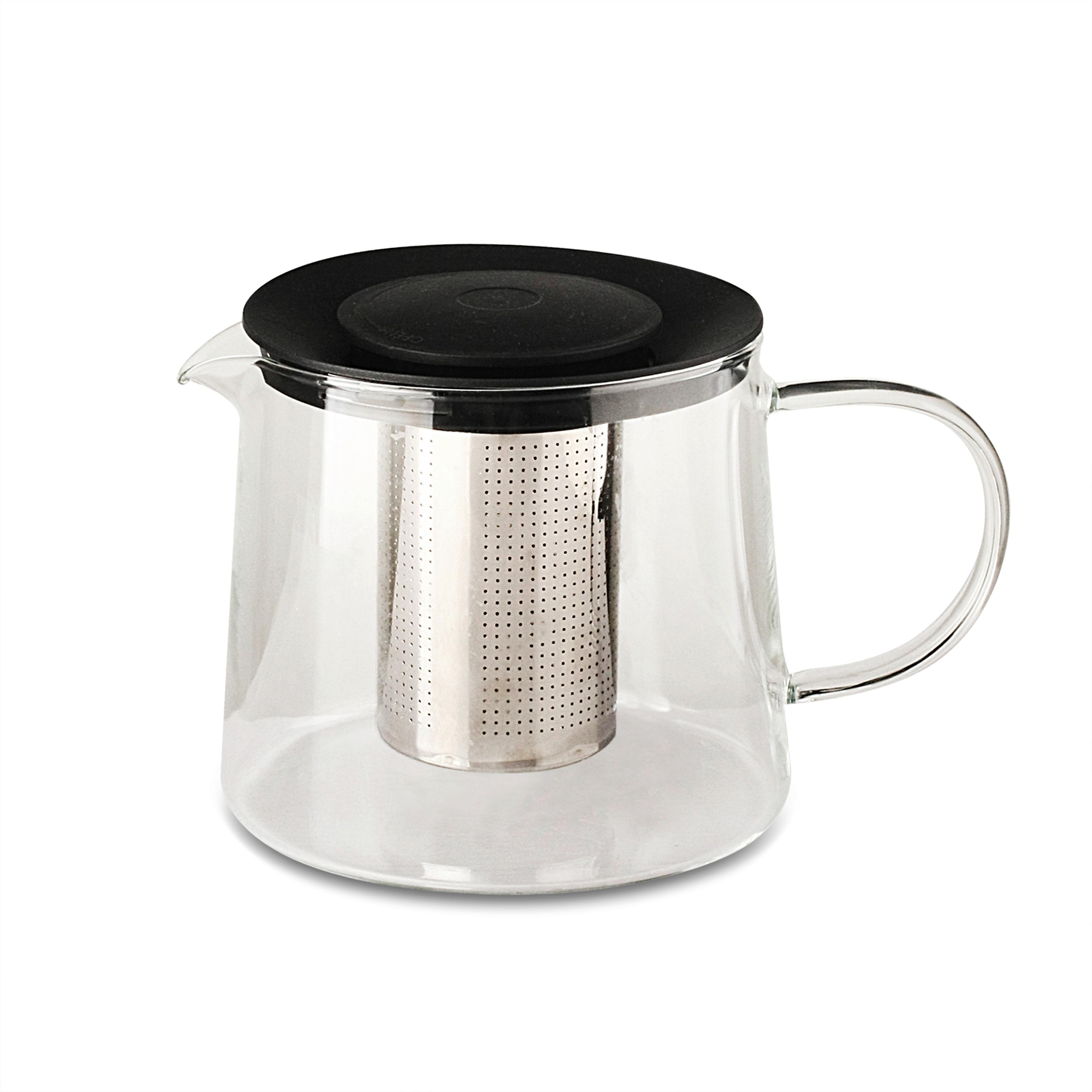 Čajová konvice objem: 1,5L - čiré, Konvenční, kov/plast (15/13,3cm) - Mömax