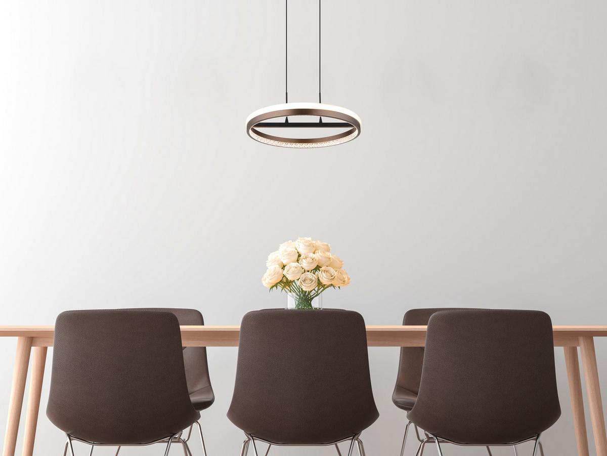 LED-Hängeleuchte 67179h - Klar/Dunkelgrau, Design, Kunststoff/Metall (39,7/150cm) - Globo
