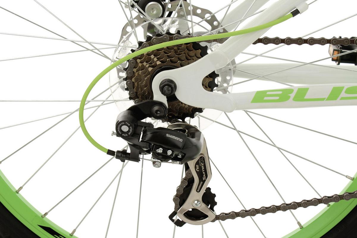 Mountainbike Fully 26 Zoll Bliss 21 Gänge - Weiß/Grün, Basics, Metall (180/70/80cm) - KS Cycling