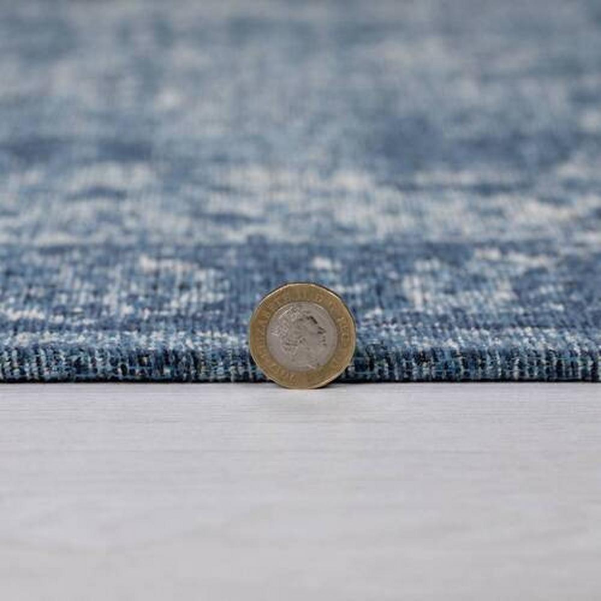 Vintage-Teppich Antique Blau B: 155 cm - Blau, Basics, Textil (155/230cm)