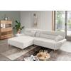 Ecksofa Drago, Weiß S: 166x290 cm - Wildeiche/Weiß, KONVENTIONELL, Textil (166/290cm) - MID.YOU