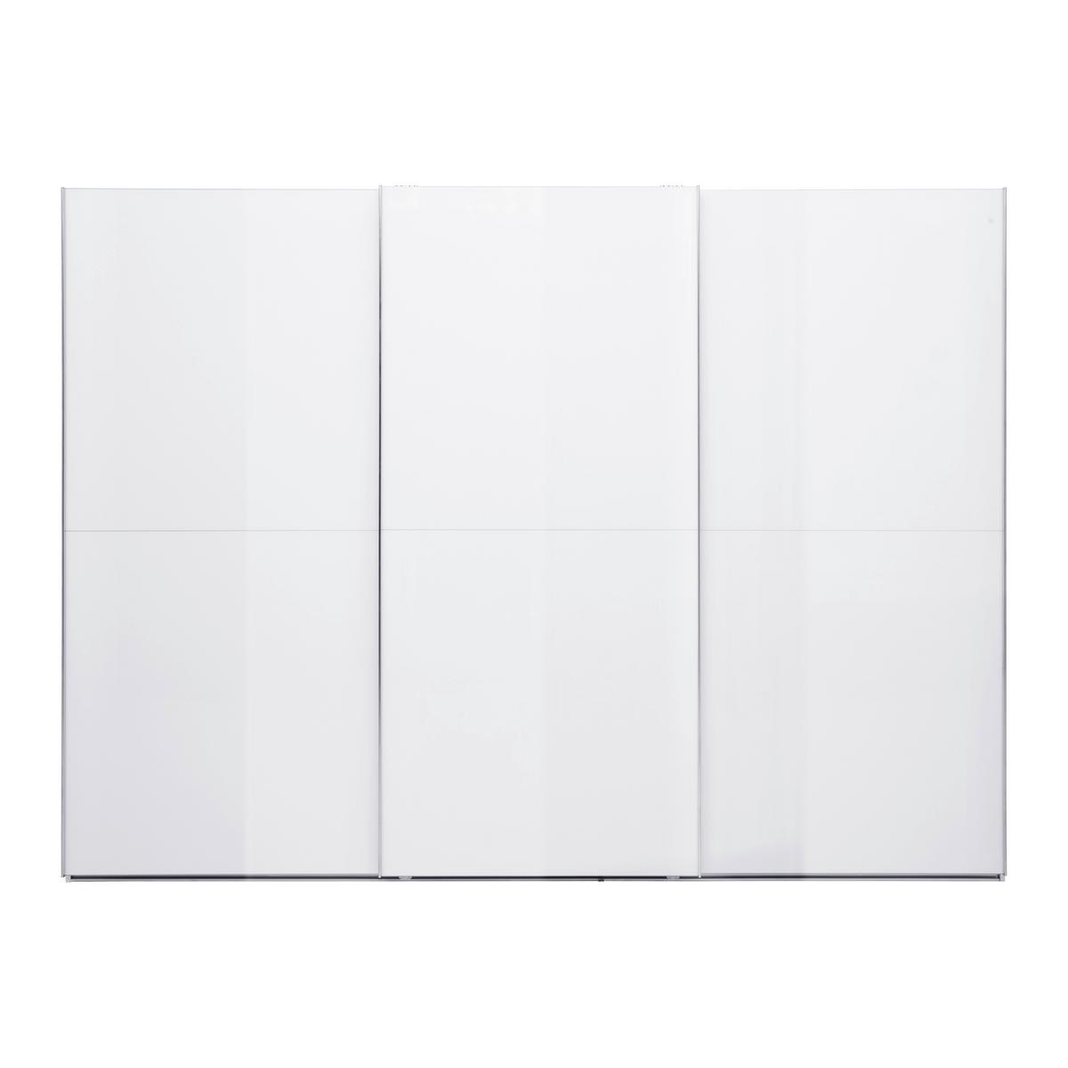 Šatníková skriňa FIFTY - biela/chrómová, Konventionell, kov/kompozitné drevo (300/222/66cm) - Premium Living