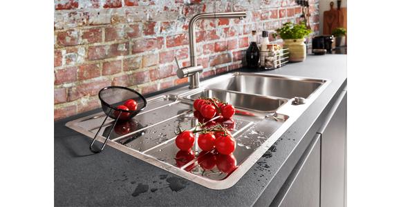 Einbauküche Ston Frei Planbar Modern, Grifflos - Eichefarben/Anthrazit, MODERN, Holzwerkstoff - Vertico