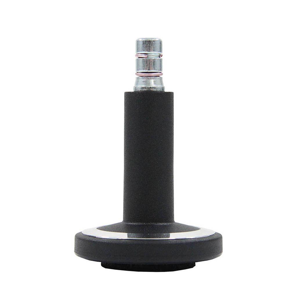 Bürostuhlgleiter Stato-m Schwarz Ø 6 Cm 5er-Set - Chromfarben/Schwarz, Basics, Kunststoff/Metall (6/7,3/6cm) - MID.YOU