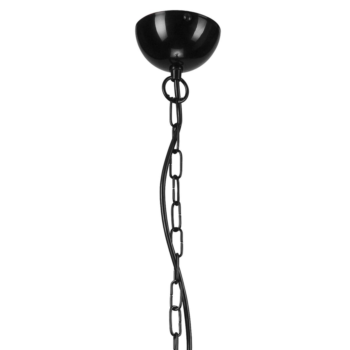 Hängeleuchte 44576 Tiffany - Schwarz Hochglanz, KONVENTIONELL, Metall (98/54/98cm)