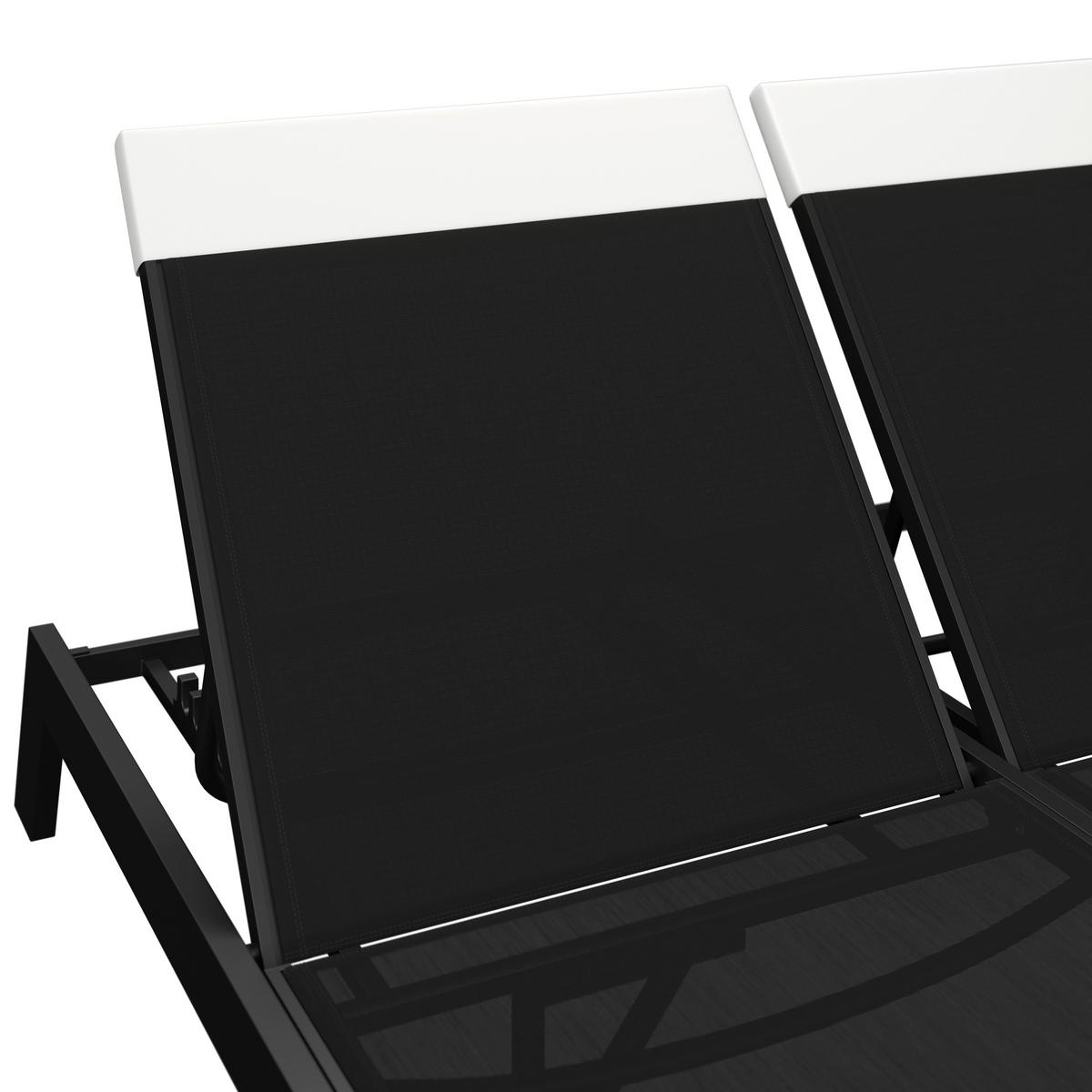 ZÁHRADNÉ LEŽADLO NOURI - svetlosivá, Modern, kov/textil (202/37/143cm) - Bessagi Garden