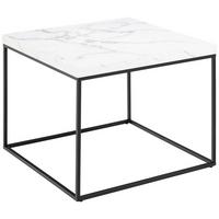 Konferenční stolek BAROSSA - bílá/černá, Design, kov/kompozitní dřevo (60/60cm) - Livetastic
