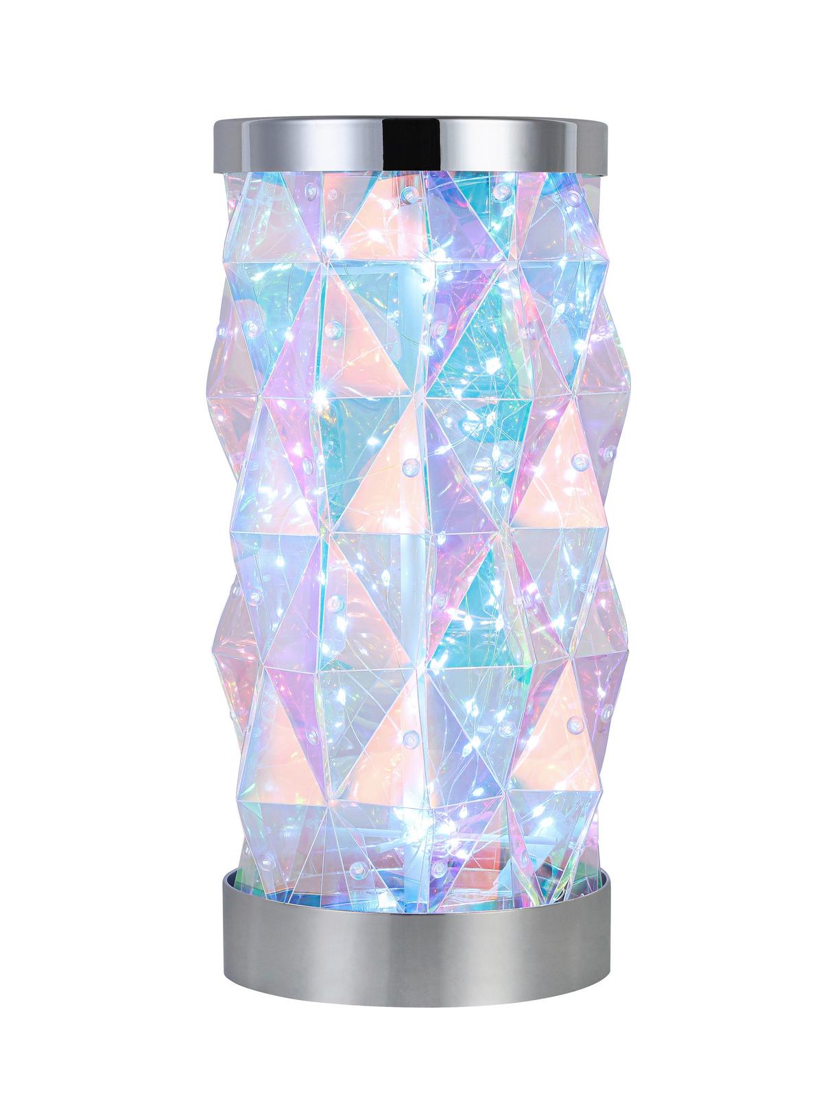 Tischleuchte Camille - Chromfarben/Transparent, Basics, Kunststoff (17/33cm) - Luca Bessoni