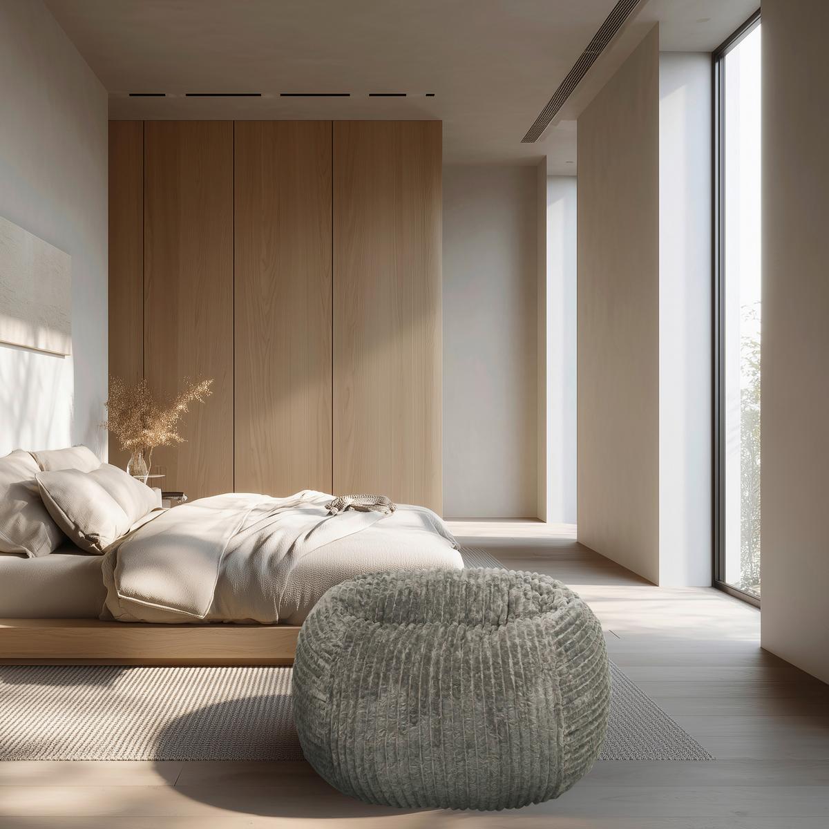SITZSACK Sitzolo Grau B: 90cm - Grau, MODERN, Textil (90/50/57cm) - MID.YOU