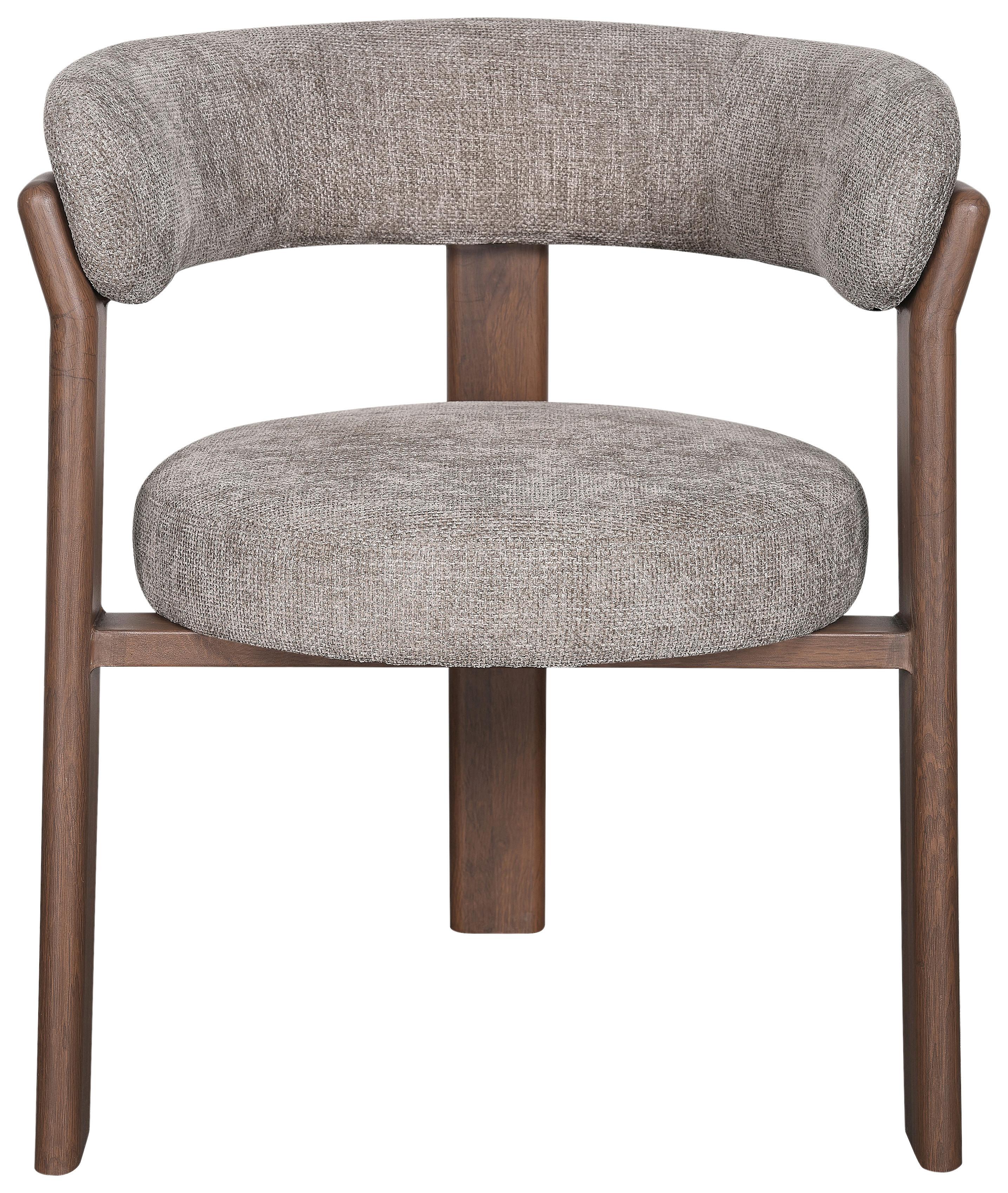 Armlehnstuhl Granada Hellbraun B: 62 cm - Hellbraun/Walnussfarben, MODERN, Textil/Metall (62/74/56,5cm) - Livetastic