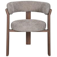 Armlehnstuhl Granada Hellbraun B: 62 cm - Hellbraun/Walnussfarben, MODERN, Textil/Metall (62/74/56,5cm) - Livetastic