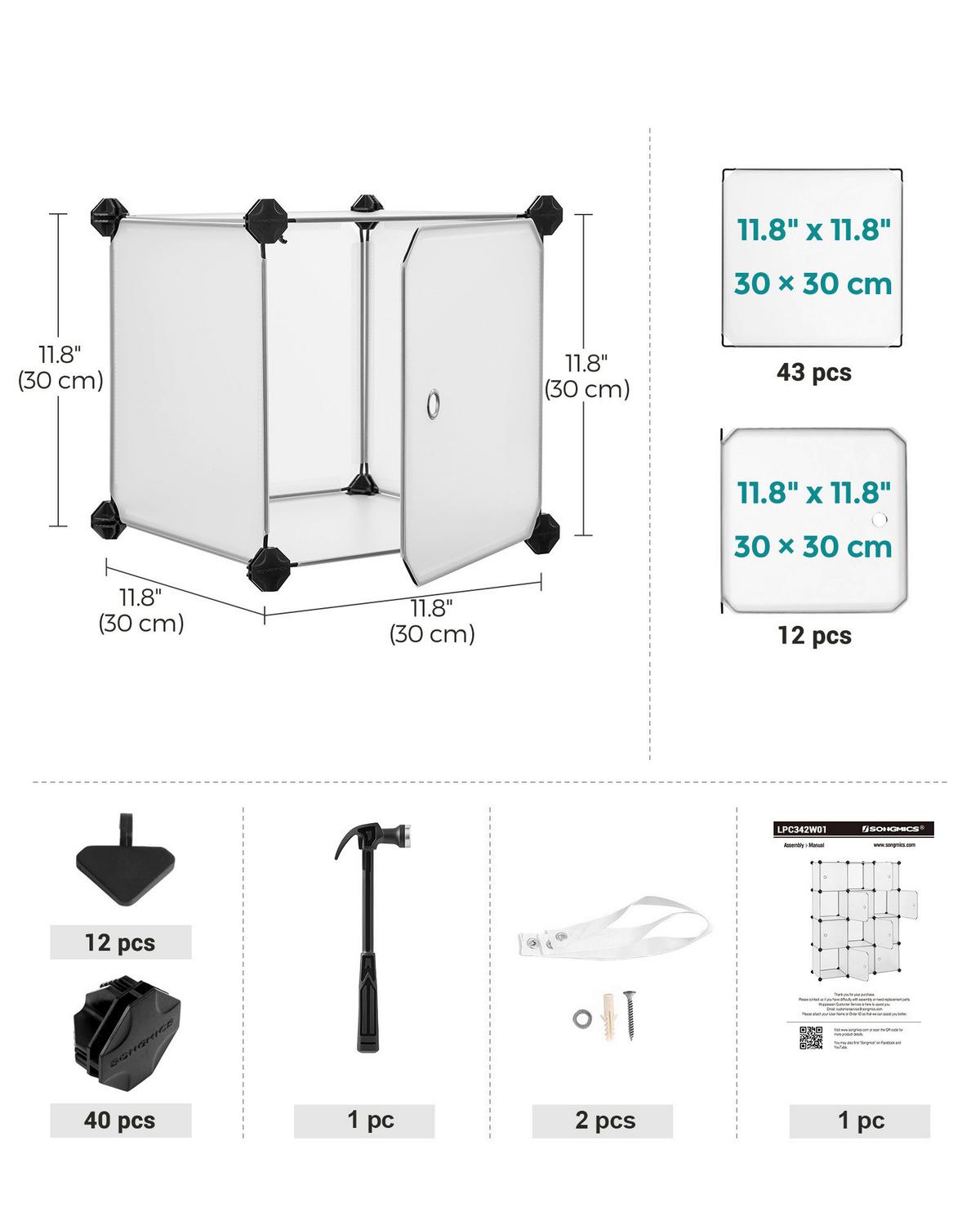 Aufbewahrungsregal Weiß B: 93 Cm - Weiß, Basics, Kunststoff/Metall (93/123/31cm)