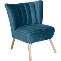 Polsterstuhl Alessandro Petrol, Holz-Beine - Buchefarben/Petrol, Design, Textil (70/80/66cm) - Max Winzer