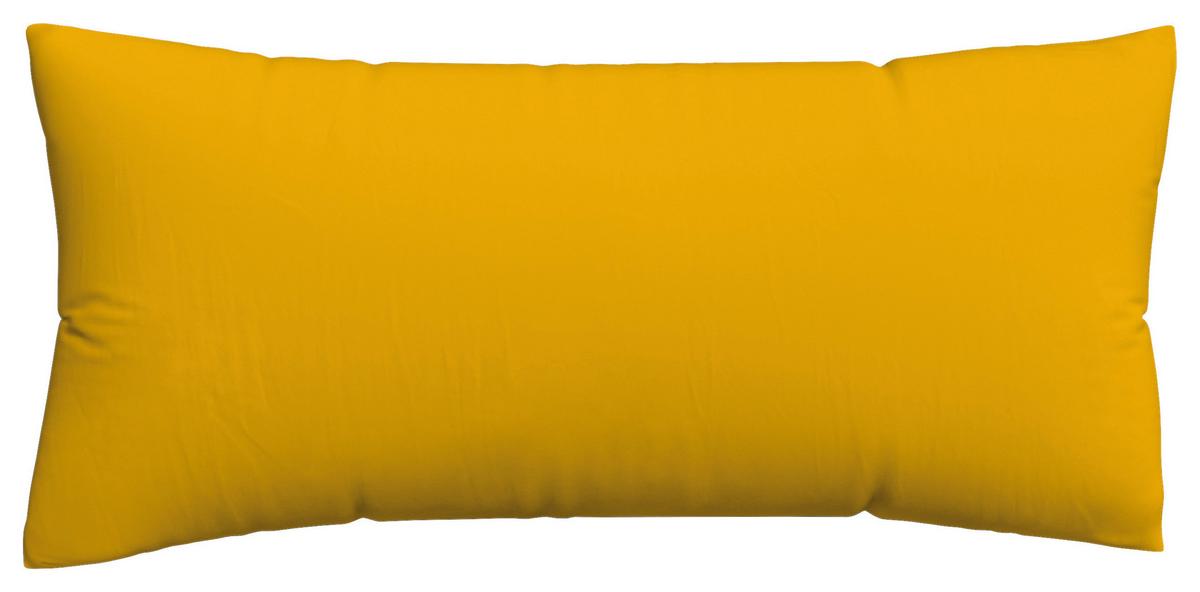 Kopfpolsterbezug Knitted Jersey - Dunkelgelb, Basics, Textil (40/80cm) - Schlafgut